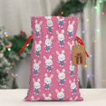 thumbnail image 5 of Honeii Rabbit Holding Flowers Print Small Burlap Bags,Christmas Drawstring Treat Bags Gift Bags Reusable Candy Goodie Wrapping Bags for Holiday Party Favors Supplies -Medium, 5 of 9
