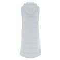 thumbnail image 4 of Kcodviy Manteau Long d'Hiver pour Femmes, Veste Utilitaire à Capuche, Gilet avec Capuchon, Veste Sans Manches, Manteau Ample en Duvet Chaud pour Femme, Vestes Décontractées avec Poches, Gilet Matelassé, Manteau d'Extérieur Matelassé en Duvet, 4 of 5