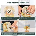 thumbnail image 4 of Spring Sunflower Bedside Table Lamp LED Warm Lights with USB Charging Port Retro Cylinder Desk Lamps for Bedroom Living Room Office Coffee Bar Decoration, 4 of 7
