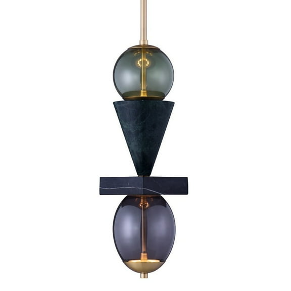 Demi Green Marble LED Mini Pendant