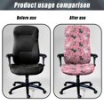 thumbnail image 4 of Xixirimido Schnauzer Dog Rose Pink Print Office Chair Covers Stretchable Computer Gaming Chair Cover, Universal Desk Chair Covers Removable Rotating Chair Slipcover with Button, Large, 4 of 6