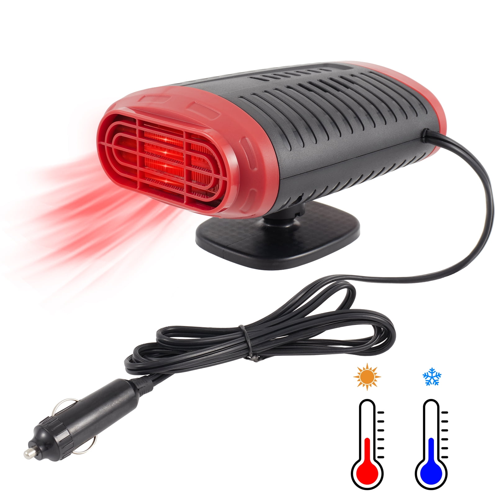 Car Heater 12V 800W Portable Car Fan Heaters with Thickened Copper Wire Car Heated Fan Windshield De-Icers Defroster Demister 