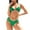 Army Green, variant on Women's Bikini Set Halter Neck 2 Piece Criss Cross Back Stylish Bathing Suit For Women Premium Premium Green L