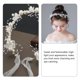 thumbnail image 2 of Diadema de perlas y flores, corona de flores, accesorio para el cabello para niña, para boda y cumpleaños, 2 of 5
