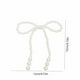 thumbnail image 3 of Set de adornos de lazo de perlas navideños 5 piezas – Detalles decorativos de caja de regalo de plástico blanco, 12cm, decoración elegante colgante para armario, árbol, decoración festiva duradera, 3 of 6