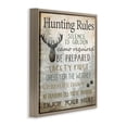 thumbnail image 3 of Stupell Industries Hunting Rules Rustic List Brown Framed Floater Canvas Wall Art design by Kim Allen, 18 x 18, 3 of 9