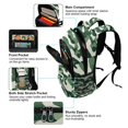 thumbnail image 5 of FORMRS Unisex Backpack Elementary School Travel Bookbag with Reflective Stripes, Light Green Camouflage Design, 5 of 7