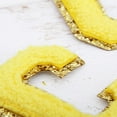 thumbnail image 5 of 3 Pack Chenille Iron On Glitter Varsity Letter "C" Patches - Yellow Chenille Fabric With Gold Glitter Trim - Sew or Iron on - 5.5 cm Tall, 5 of 8