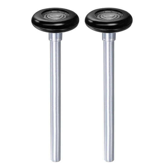 Uxcell 2-Pack Nylon Garage Door Rollers, 1.8" Garage Door Wheels 6.6" Stem, 6200zz for Garage Doors, Black