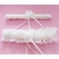 thumbnail image 3 of Wedding Garter for Bride Stretch Prom Garters Bridal Leg Garter Set, Milky White, 3 of 5