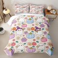 thumbnail image 2 of Manfei Funny Ghosts Flowers Twin Quilt Set,Happy Halloween Twin Coverlet Set,Pink,2pcs, 2 of 7
