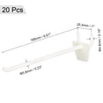 thumbnail image 2 of Unique Bargains 6 Inch Plastic Pegboard Hooks Fits 1/4 Inch Holes Pegboards, 20 Count, 2 of 7
