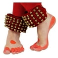thumbnail image 2 of Banithani Indian Traditional 5 Line Classical Kathak 12 No Ghungroo Anklets Dancing Ankel Bracelet Pair Jewelry-Red, 2 of 5