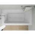 thumbnail image 2 of Vanity Art Acrylic Alcove Bathtub with 3 Side Tiling Flange, 60 x 32 inches Slip Resistant Surface 118-Degree Backrest Shower Tub, Reinforced Fiberglass Left Drain Soaking Tub, 2 of 8