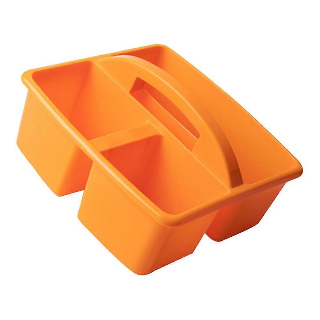 Painting Basket Plastic Multi Compartments Basket Orange for Storage 1Pcs