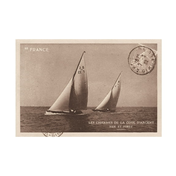 Trademark Fine Art 'Vintage Sailing I Sepia' Canvas Art by Wild Apple Portfolio