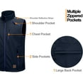 thumbnail image 3 of Little Donkey Andy Men's Lightweight Fleece Lined Softshell Vest Windproof Sleeveless Jacket for Hiking Travel Golf Dark Blue XL, 3 of 7