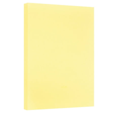 UPC: 0842497116013 | JAM Vellum Bristol Cardstock  11×17  50/Pack  67lb Canary Yellow