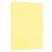 JAM Paper & Envelope Vellum Bristol Cardstock, 11 x 17, 67lb Canary Yellow, 50 Pack