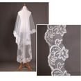 thumbnail image 5 of LEORX Elegant Wedding Veil White Lace Floral Embroidery Soft Tulle for Bridal and Hen Party, 5 of 8