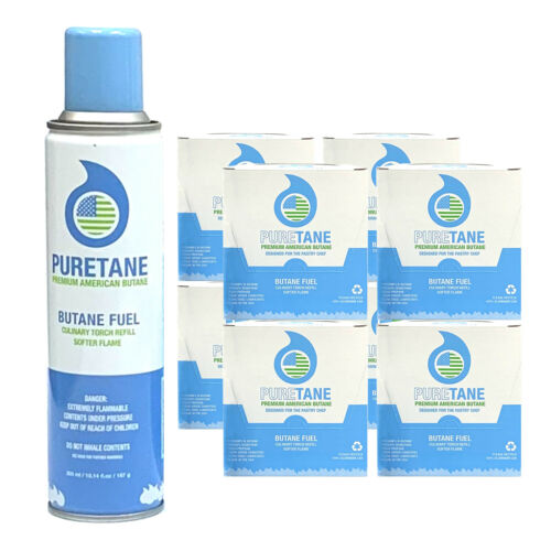 Puretane NButane Refined 11x Filtered American Food Grade Butane Gas 300 ml 96 Pack