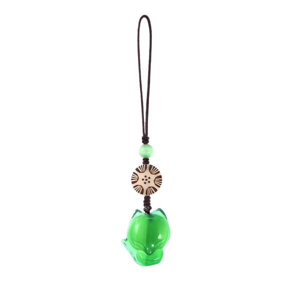 HONITANO 1Pack Light Green Chalcedony Cell Phone Bag Charm for Women and Youth Phone Decoration 3.73X0.90X0.71in