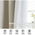 thumbnail image 6 of Linen Curtains 100% Blackout Curtains for Bedroom 108 inch Long Full Light Blocking Nature Linen Blended Window Curtains for Living Room Nickel Grommet (2 Panels, Heathered Linen), 6 of 7