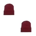 thumbnail image 2 of Sonducket Gorros Gorros Gorros de punto de lana Cálido Cabeza de moda Casual Skullies Bonnet Cubierta para el cabello Regalos Invierno Correr rojo púrpura 2piezas, 2 of 6