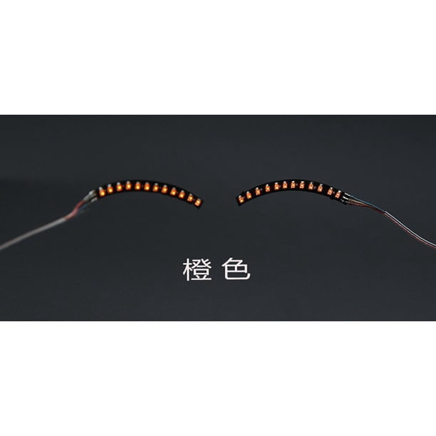 Tiras de Luz Led Halloween Iluminación Led Pestañas Falsas Tira de Maquillaje Luminosa Lámpara Pestañas Pegatinas Doble Párpado Club Bar Accesorios de Maquillaje Baile Luz Led Falsa E Led Luz Barra