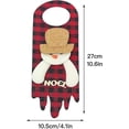 thumbnail image 4 of Juego de 6 colgantes para manijas de puerta: Papá Noel, muñeco de nieve y reno (rojo y negro), 4 of 5