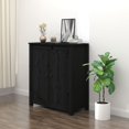 thumbnail image 2 of vidaXL Buffet Noir 70x35x80 cm Pin Massif, 2 of 5