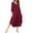 Wine Red, variant on Ekouaer Nightgown for Women Long Nightshirt Maxi Sleepshirts V Neck Loungewear 3/4 Sleeve Sleepwear Full Length Sleep Dress