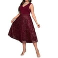 thumbnail image 4 of Gvmfive Women Plus Size Evening Party Dress Sequins Sleeveless Cocktail Formal Swing Dress, 4 of 5