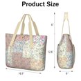 thumbnail image 3 of Tote Bag for Women - Pioneer Flower Shoulder Bag - Large Utility Work Duffle Bag with Zipper Handbag for Travel, Work, Sprots, 3 of 5