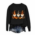 thumbnail image 3 of TKLPEHG Fall Thanksgiving Sweatshirt for Women Gnomes Pumpkin Print Graphic Sweatshirts Long Sleeve Crewneck Loose Tops (Black,M), 3 of 3
