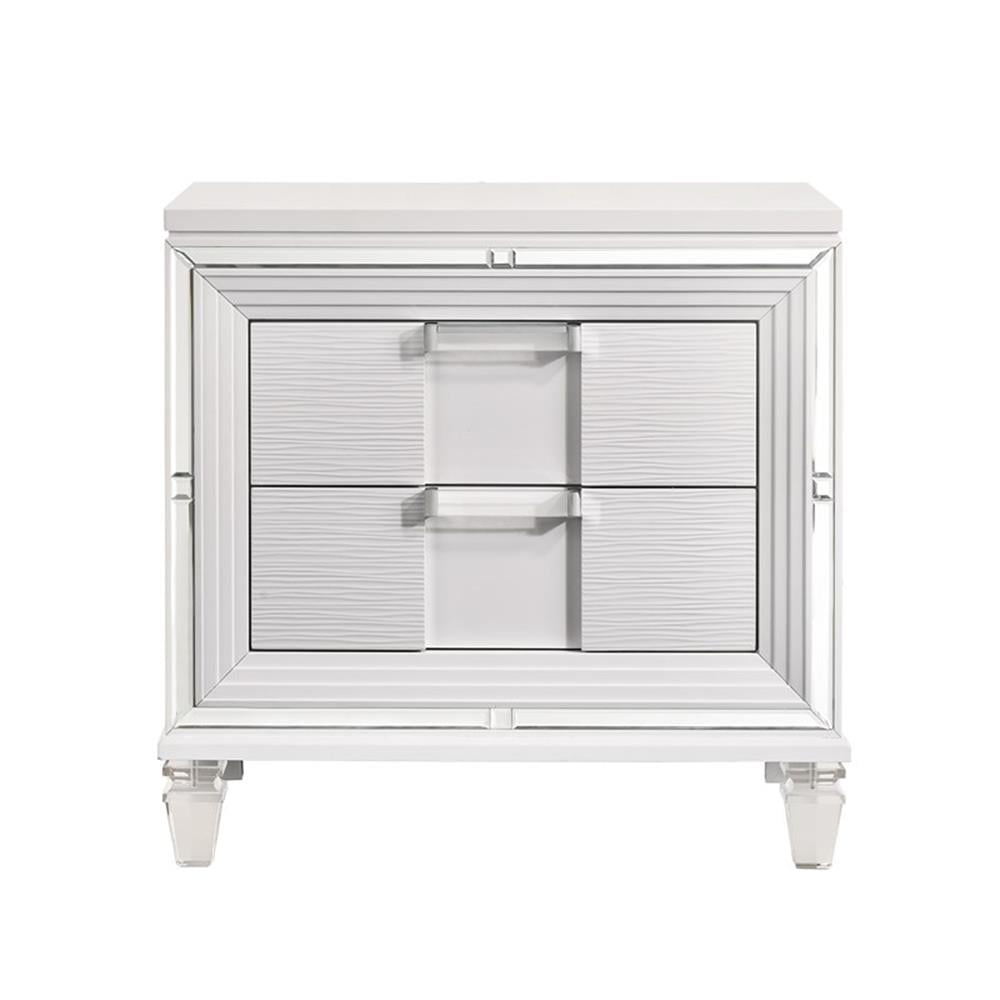 Picket House Furnishings Charlotte 2-Drawer Nightstand w/ USB in White