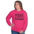 thumbnail image 5 of Cute Femme Fatale Sassy Attitude Women Crewneck Sweatshirt Brisco Brands M, 5 of 6