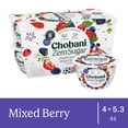 thumbnail image 2 of Chobani Zero Sugar Non-Fat Greek Yogurt Mixed Berry 5.3 oz Cup, 4 Pack, 2 of 9
