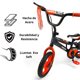 thumbnail image 4 of Bicicleta Infantil Unibike  rodada 12 con ruedas de entrenamiento Anaranjado 12, 4 of 7