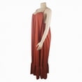 thumbnail image 4 of NIEWTR Robe d'Été Ample pour Femme, Robe de Plage d'Été à Col en V Sans Manches, Décontractée et Fluide, Maxi (Brun, 2TG), 4 of 6