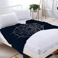 thumbnail image 3 of Durable Soft & Warm Flannel Blanket - Cozy Mandala Pattern Design for Sofa Travel Bed & Chair - Perfect for Comfort & Style, 3 of 7