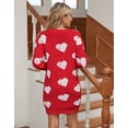 thumbnail image 4 of Valentines Day Sweater Dresses for Women Wrap Hip Slim Fit Cute Heart Sweaters Crew Neck Mid-Length Dress Shermie, 4 of 6
