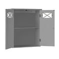 thumbnail image 4 of Elegant Home Fashions Dawson Contemporary Wooden Removable Hanging Storage Cabinet with Two Doors for Bathrooms, Vanities, Hallways, Gray, 7" x 20" x 24", 4 of 4