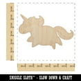 thumbnail image 2 of Chubby Unicorn Running Wood Shape Unfinished Piece Cutout Craft DIY Projects - 6.25 Inch Size - 1/8 Inch Thick, 2 of 7