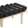thumbnail image 5 of Meridian Furniture Landon Black Vegan Leather Bench, 5 of 9