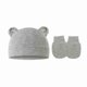 thumbnail image 1 of Newborn Baby Hats and Mittens Set Solid Color Cotton Caps Gloves for Baby Boys and Girls, Hospital Hat, 1 of 5