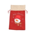 thumbnail image 1 of Bolsas de regalo de arpillera navideñas, organizador de envoltura con cordón de gran capacidad para vacaciones, paquetes de almacenamiento de joyas de dulces, muñeco de nieve para el hogar, 2 piezas Monstrate HA009297-02, 1 of 6