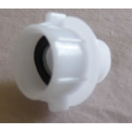 NuFlush 7/8 Inch Female Pipe Adapter to 1/2 Male, Has Built in Screen for Straining, for Water & Air