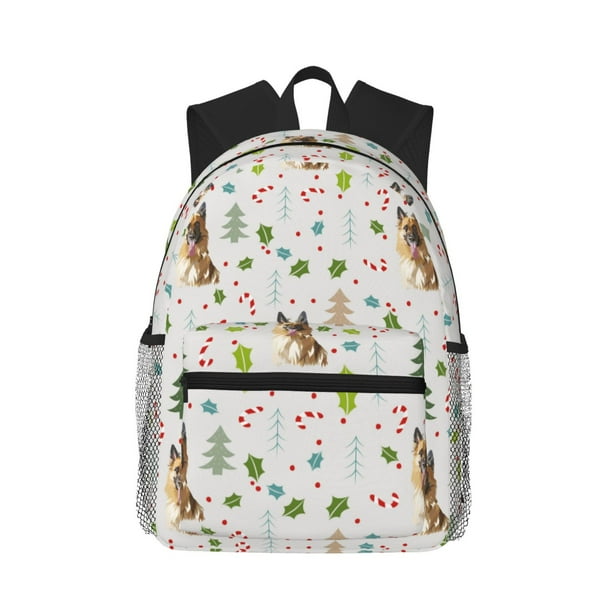 Easygdp German Shepherd Dog Mochila Casual para Portátil, Mochila para Escuela, Viajes, Negocios