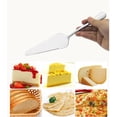thumbnail image 4 of Yesfashion Colorful Stainless Steel Serrated Edge Cake Server Blade Cutter Pie Pizza Shovel Cake Spatula Baking Tool, 4 of 8